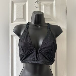 Shimmery Bralette in Black